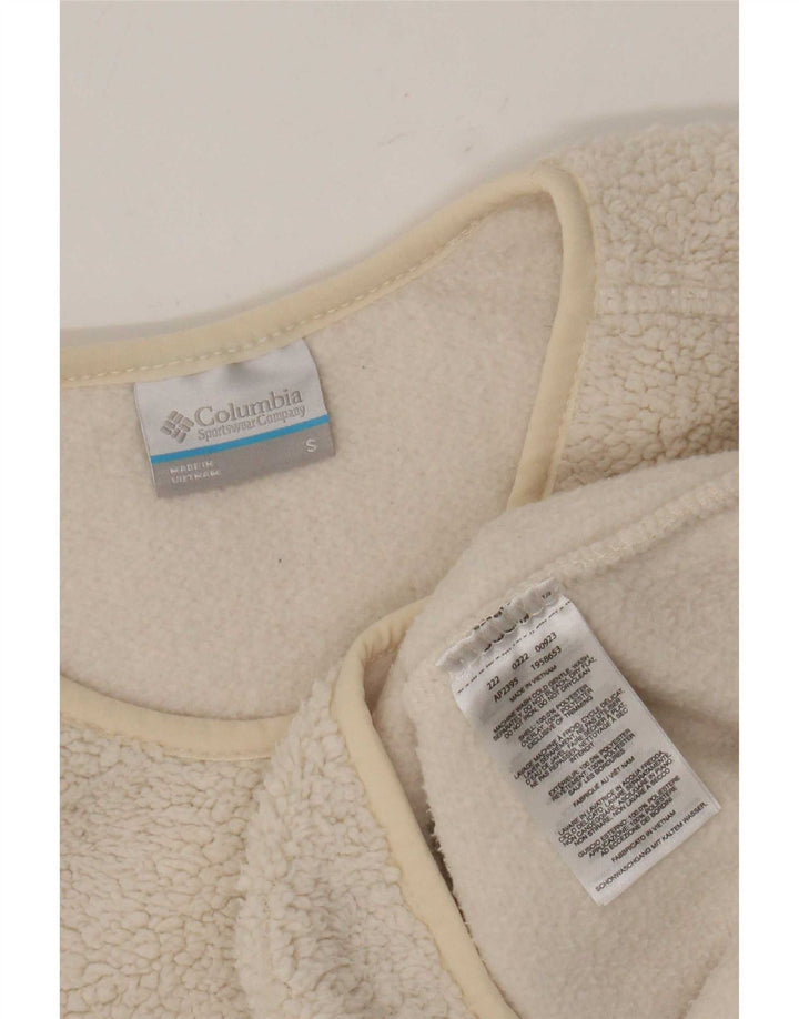 Columbia Jersey polar para mujer UK 10 Small Poliéster blanco