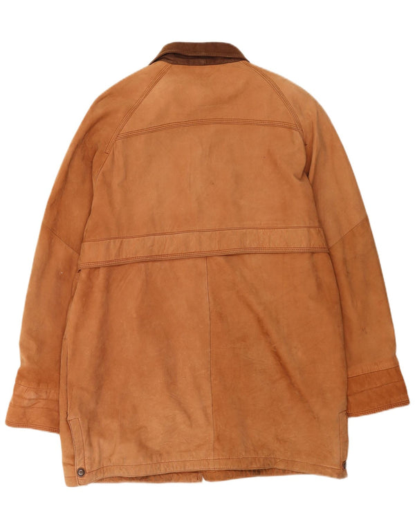 Cayenne Chaqueta de cuero para hombre UK 40 Large Cuero marrón
