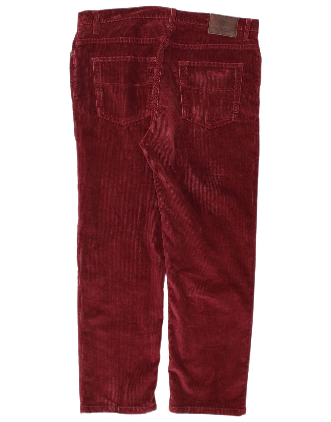 MARKS & SPENCER Pantalones de pana azules Harbor para hombre W36 L29 Borgoña