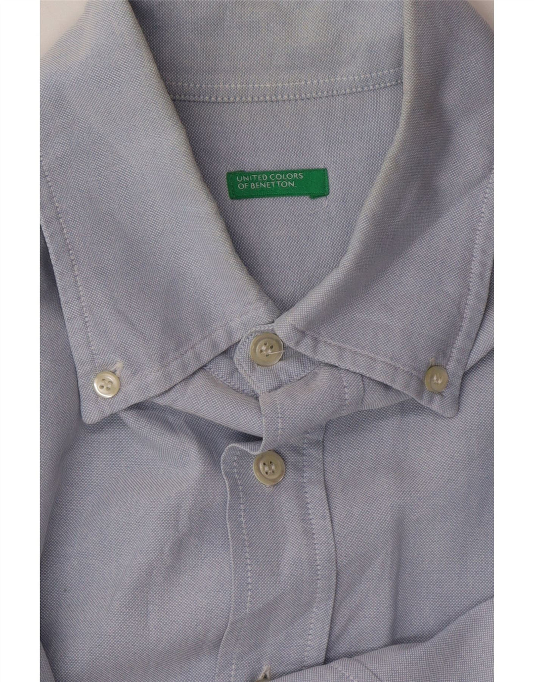 BENETTON Camisa para hombre grande azul