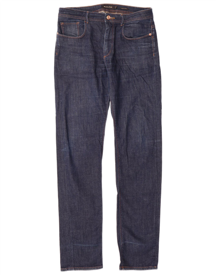 MASSIMO DUTTI Vaqueros ajustados para hombre EU 38 Small W30 L34 Azul marino Algodón