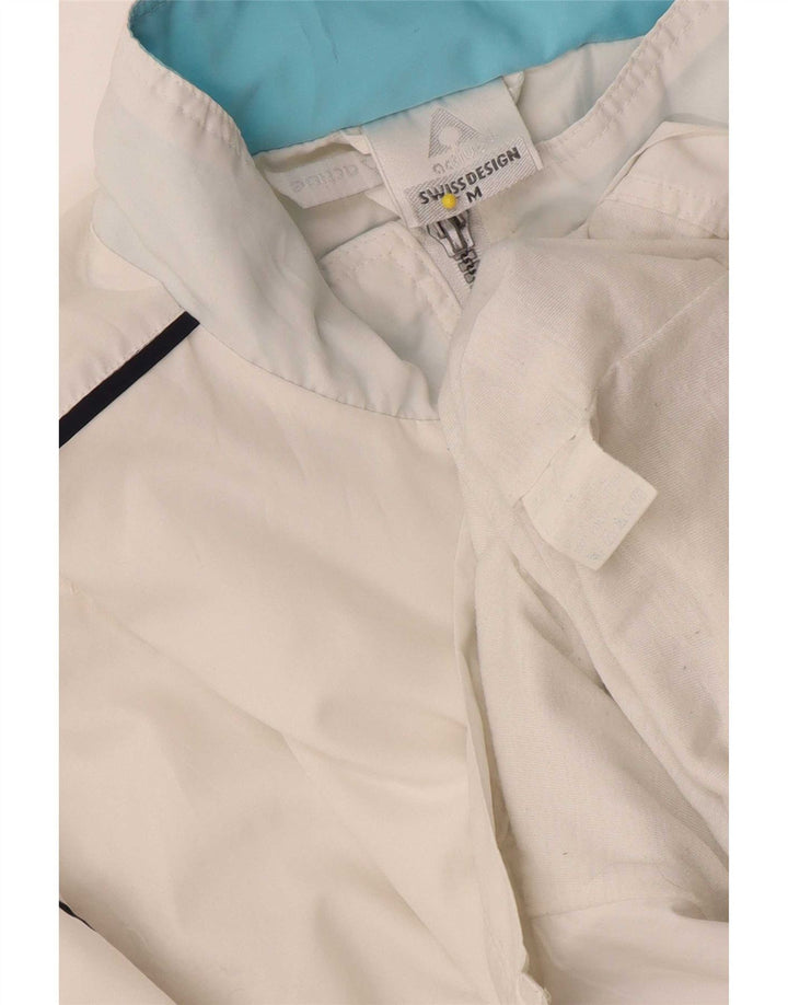 Chaqueta superior de chándal para hombre activa Poliéster blanco medio