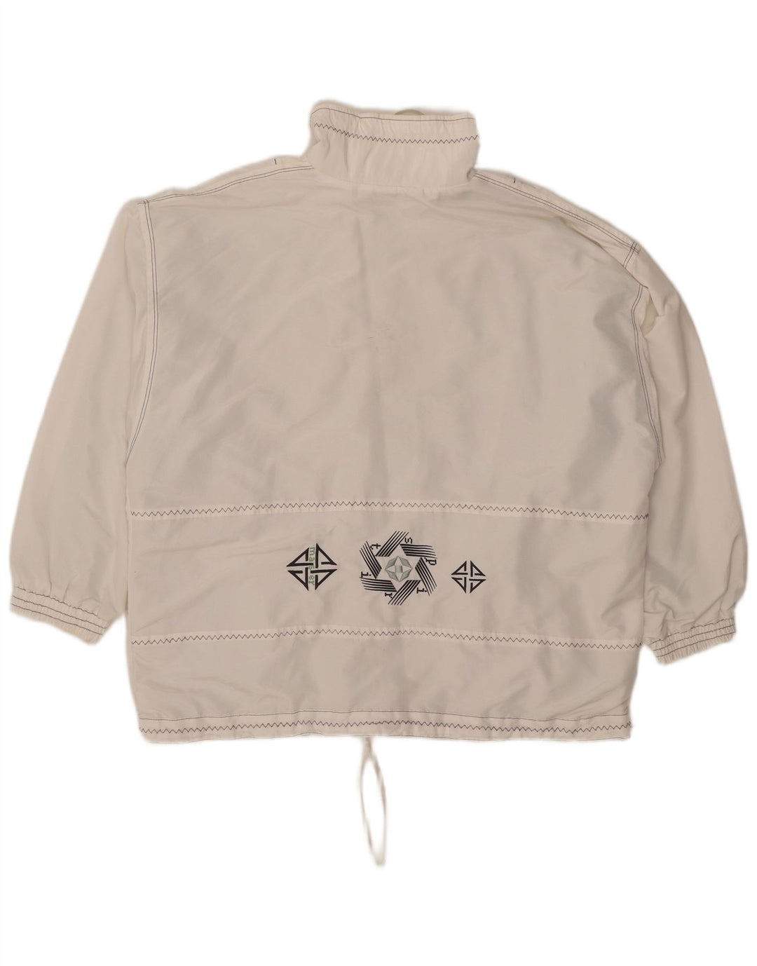 Maser M Chaqueta Anorak extragrande para mujer UK 46 Poliéster blanco grande