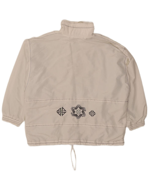 Maser M Chaqueta Anorak extragrande para mujer UK 46 Poliéster blanco grande