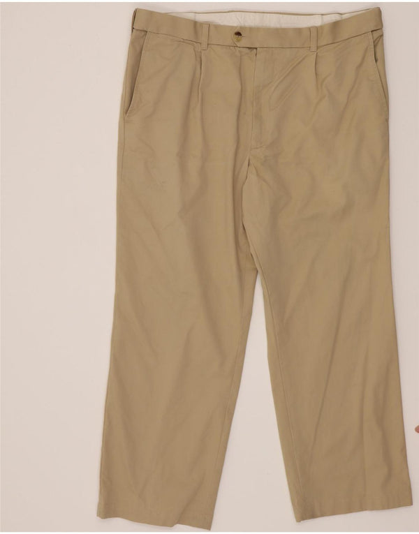 Marks & Spencer Pantalón chino recto para hombre W40 L29 Algodón beige
