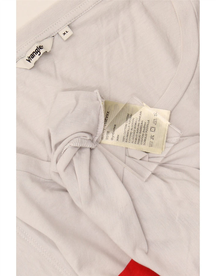 WRANGLER Camiseta gráfica extragrande para mujer UK 18 XL Algodón blanco