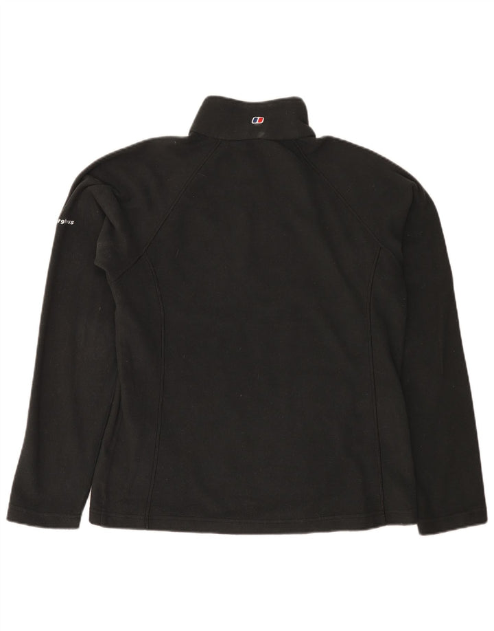 Berghaus Jersey de forro polar con cuello y cremallera para mujer UK 44 Grande Poliéster negro