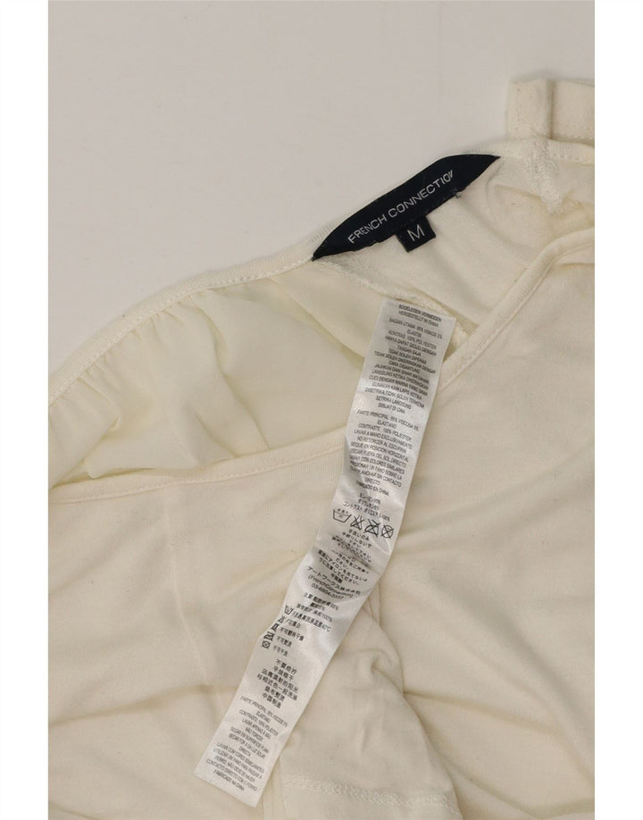 FRENCH CONNECTION Blusa extragrande para mujer UK 40 Mediano Blanco roto