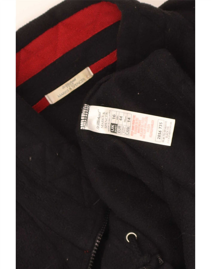 Marks & Spencer Chaqueta polar St. Michael para mujer, talla 40, talla grande, color negro