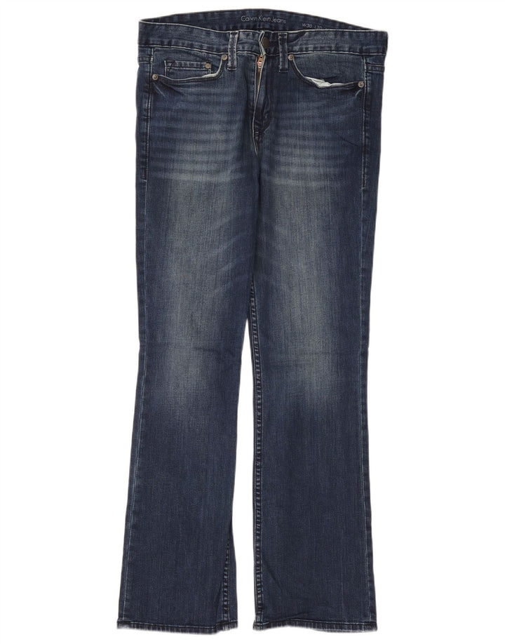 CALVIN KLEIN Vaqueros Bootcut modernos para mujer W30 L30 Algodón azul marino