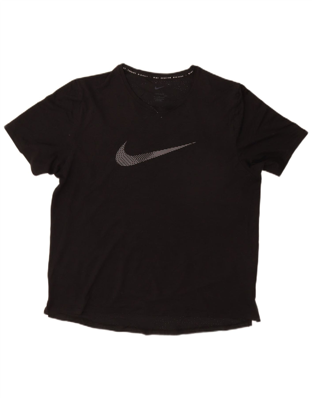 NIKE Camiseta gráfica Dri Fit para hombre, talla grande, poliéster negro