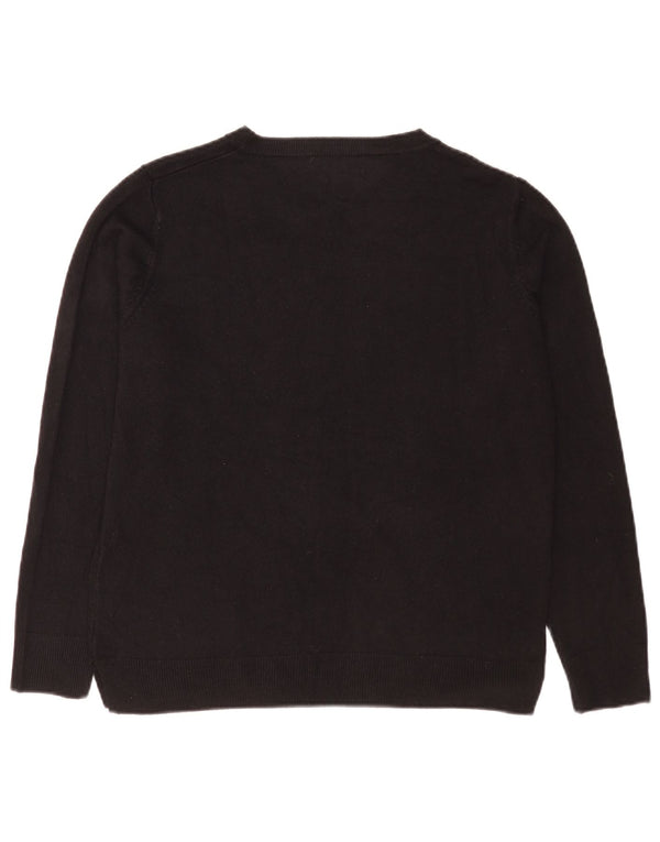 Marks & Spencer Suéter de cuello redondo para mujer UK 46 Grande Acrílico negro