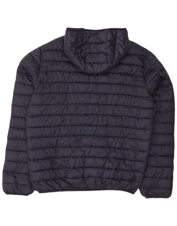 Navigare Chaqueta acolchada con capucha para hombre UK 44 2XL Azul marino
