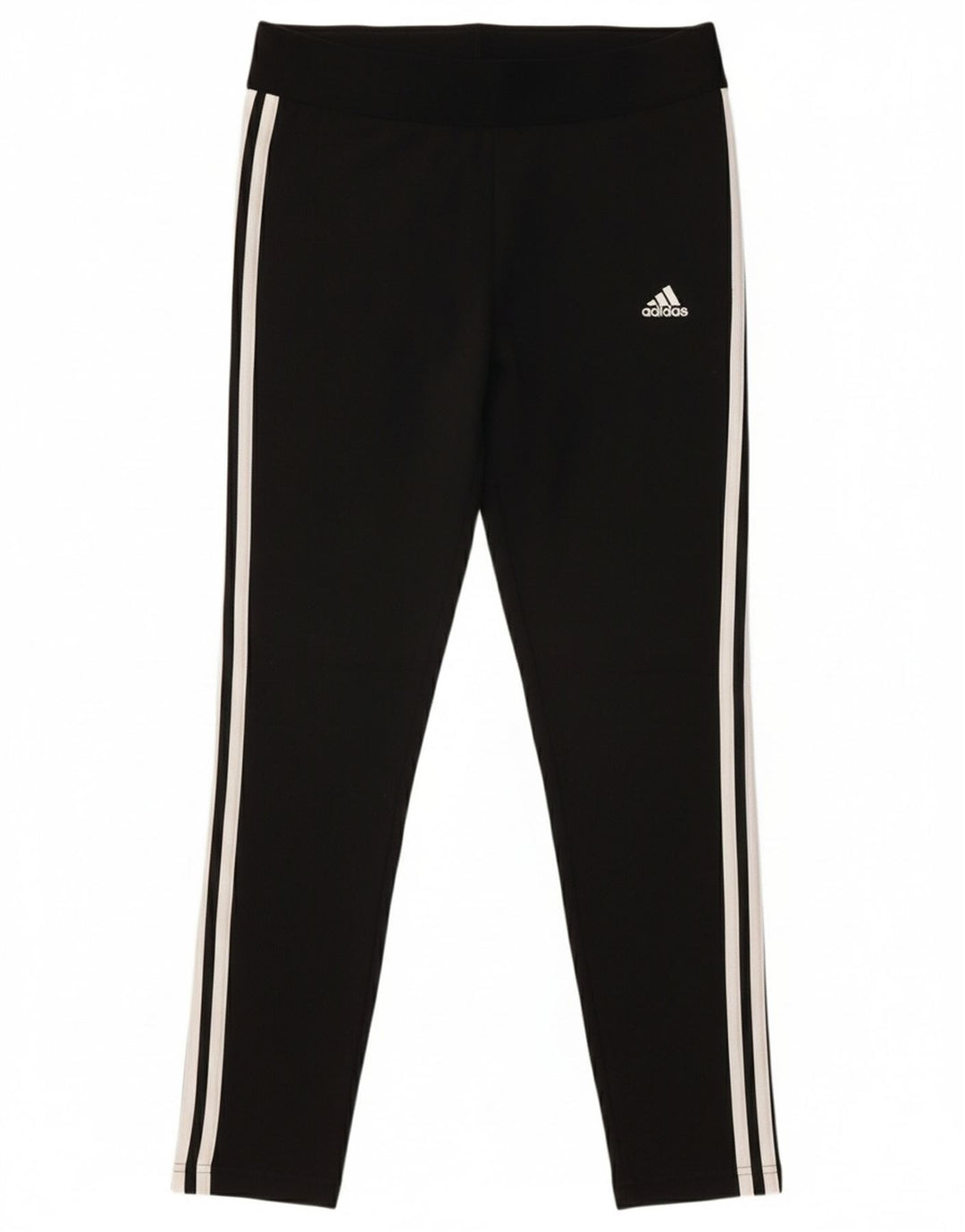 ADIDAS Womens Leggings UK 12/14 Medium  Black Cotton
