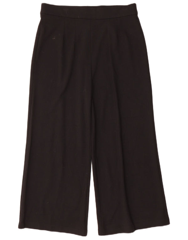 Marks & Spencer Pantalones casuales de pierna ancha para mujer UK 44 Large W32 L26 Negro