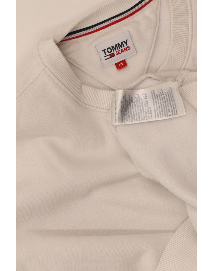 TOMMY HILFIGER Sudadera extragrande para mujer UK 6 XS Algodón blanco