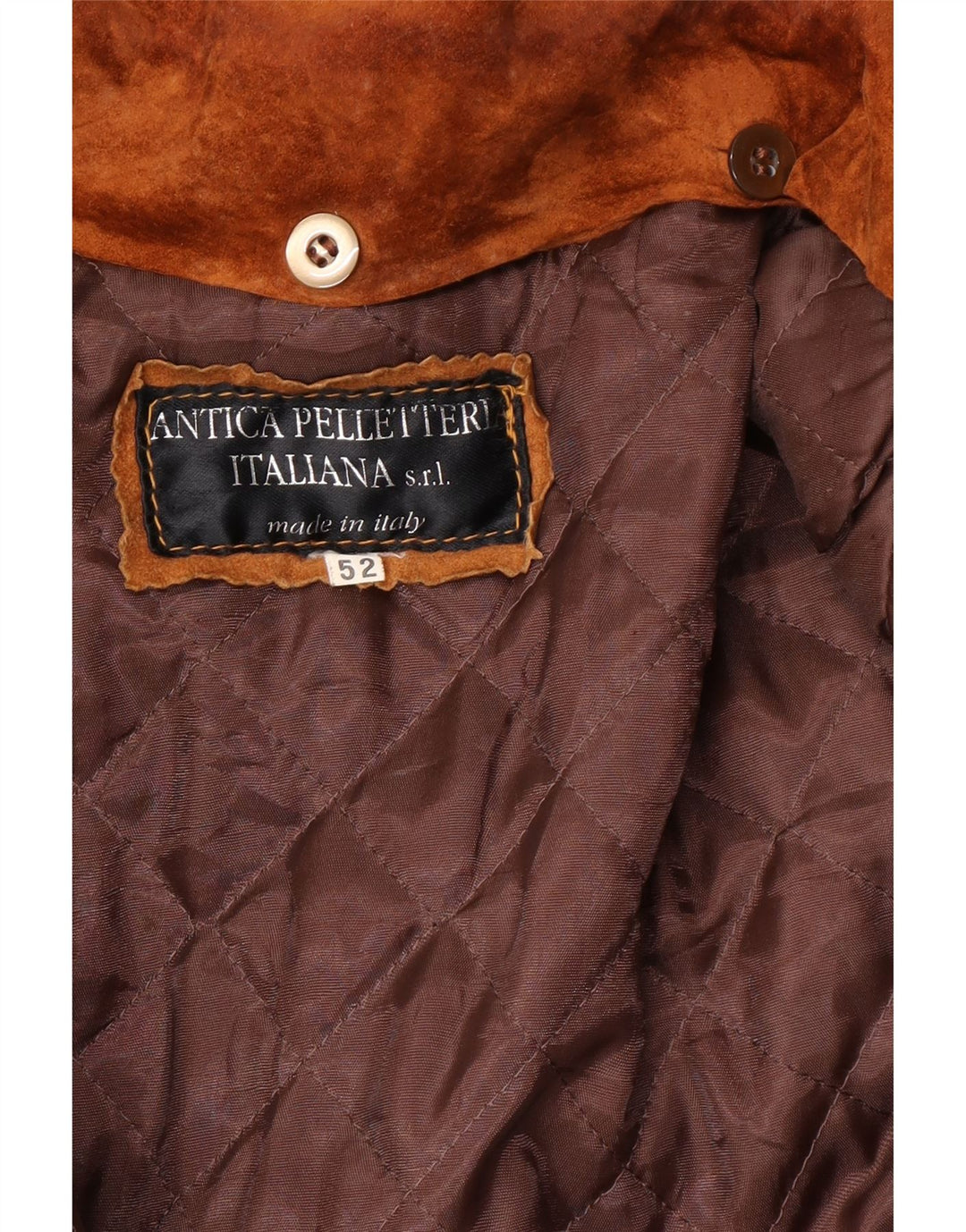 VINTAGE Chaqueta de ante para hombre IT 52 XL Cuero beige