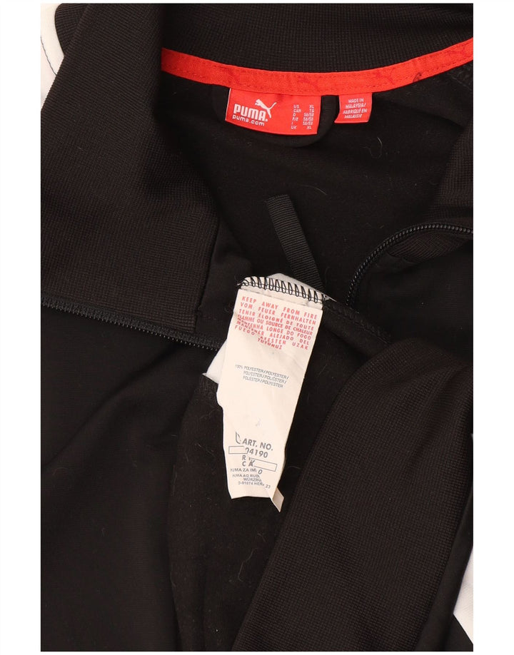 PUMA Chaqueta superior de chándal con gráfico para hombre XL Poliéster con bloques de color negro