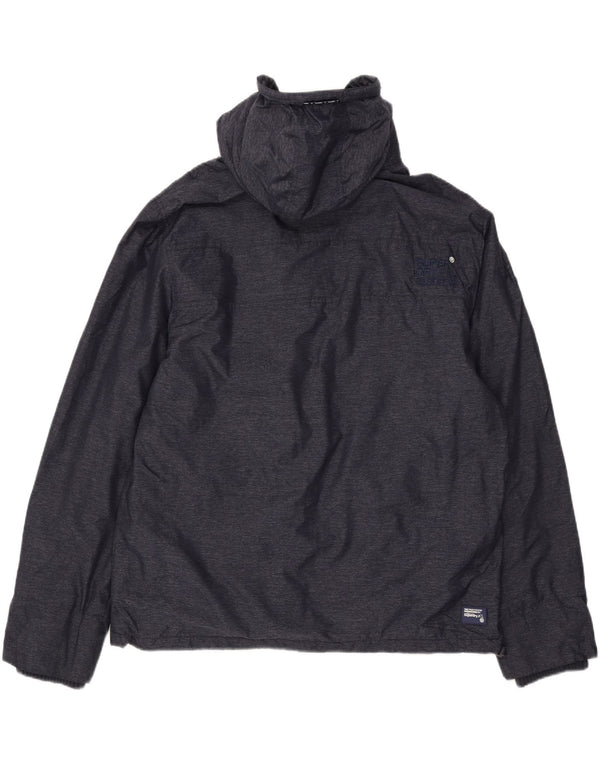 Superdry Chaqueta Cortavientos con Capucha Windcheater para Hombre UK 46 3XL Azul Marino