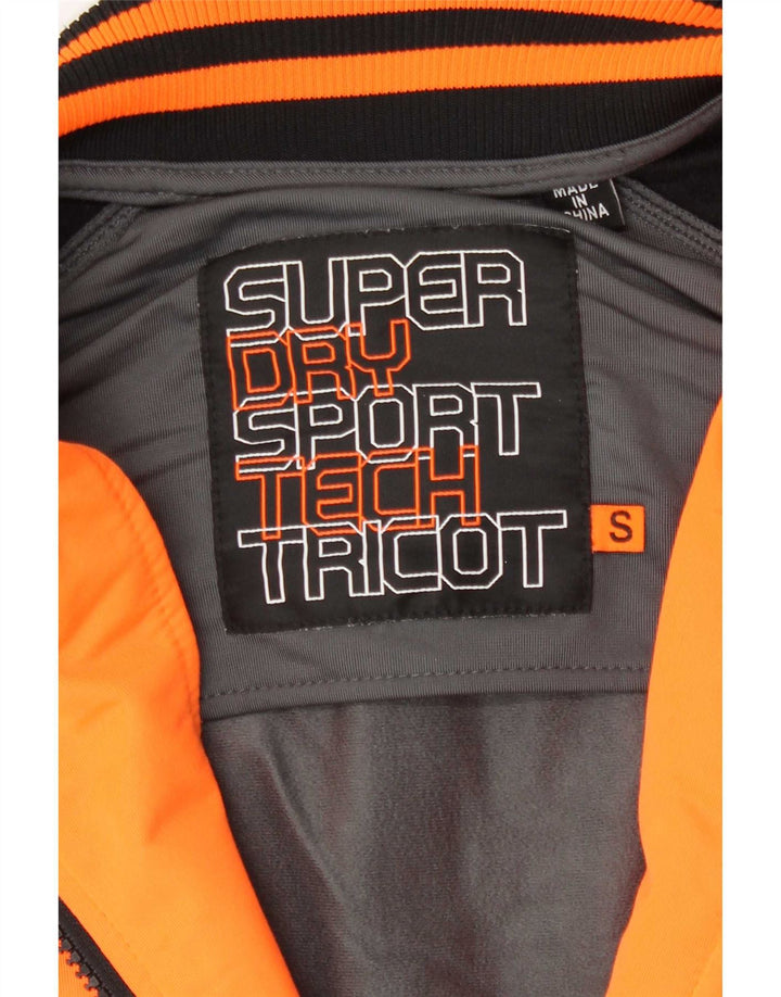 Superdry Hombre Chándal Top Chaqueta Pequeña Gris Colorblock Poliéster