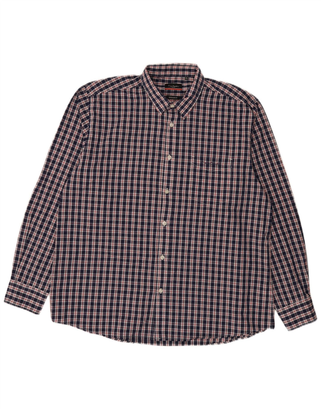 Pierre Cardin Camisa de corte regular para hombre 3XL Poliéster azul marino