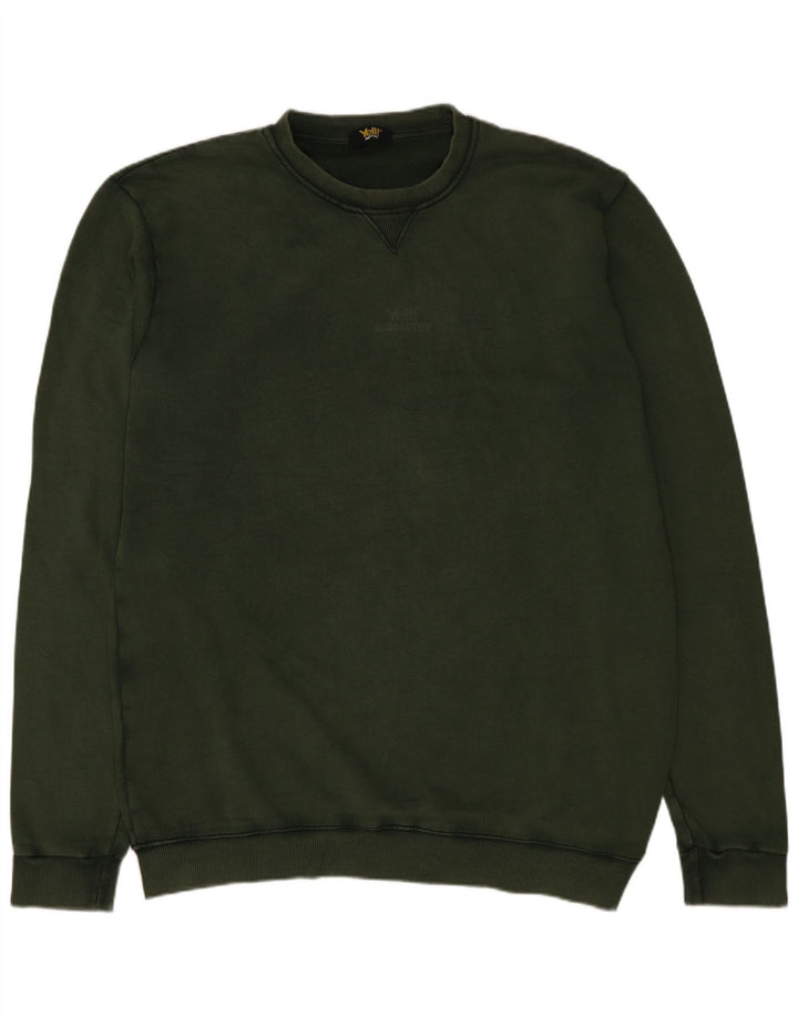 ¡Gritar! Sudadera tipo jersey para hombre de algodón verde grande
