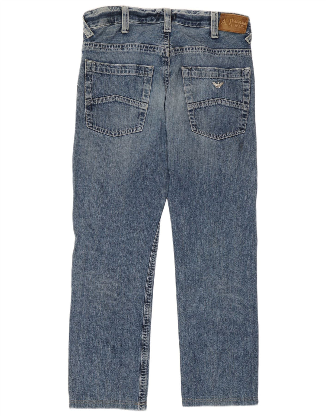 Jeans Armani Mujer Rectos W32 L29 Algodón Azul