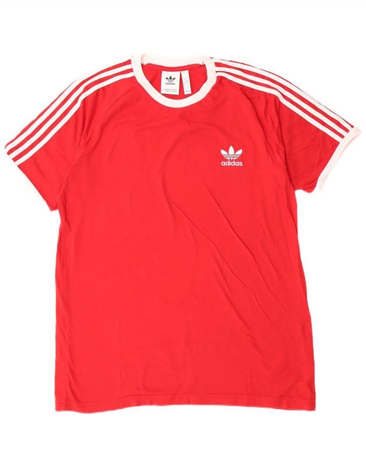 Camiseta Adidas Hombre Grande Algodón Rojo