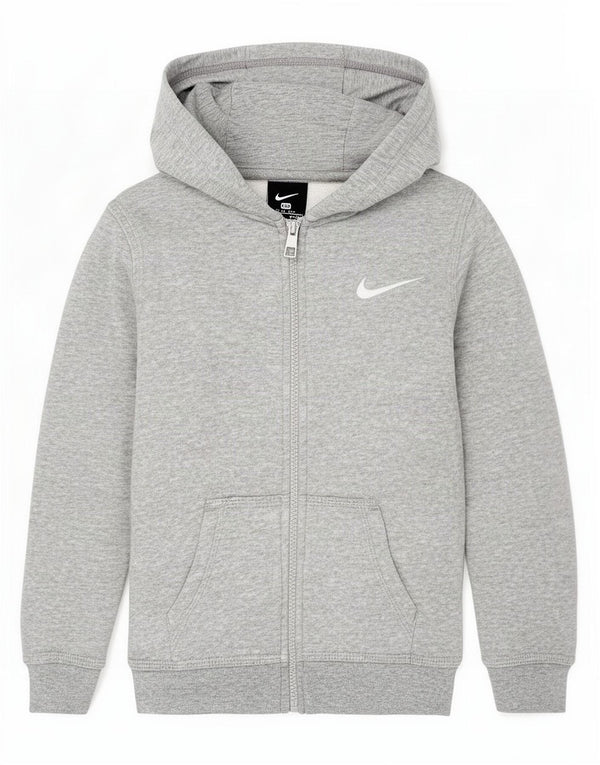 Nike Sudadera con capucha y cremallera para niños de 3 a 4 años XS Algodón moteado gris