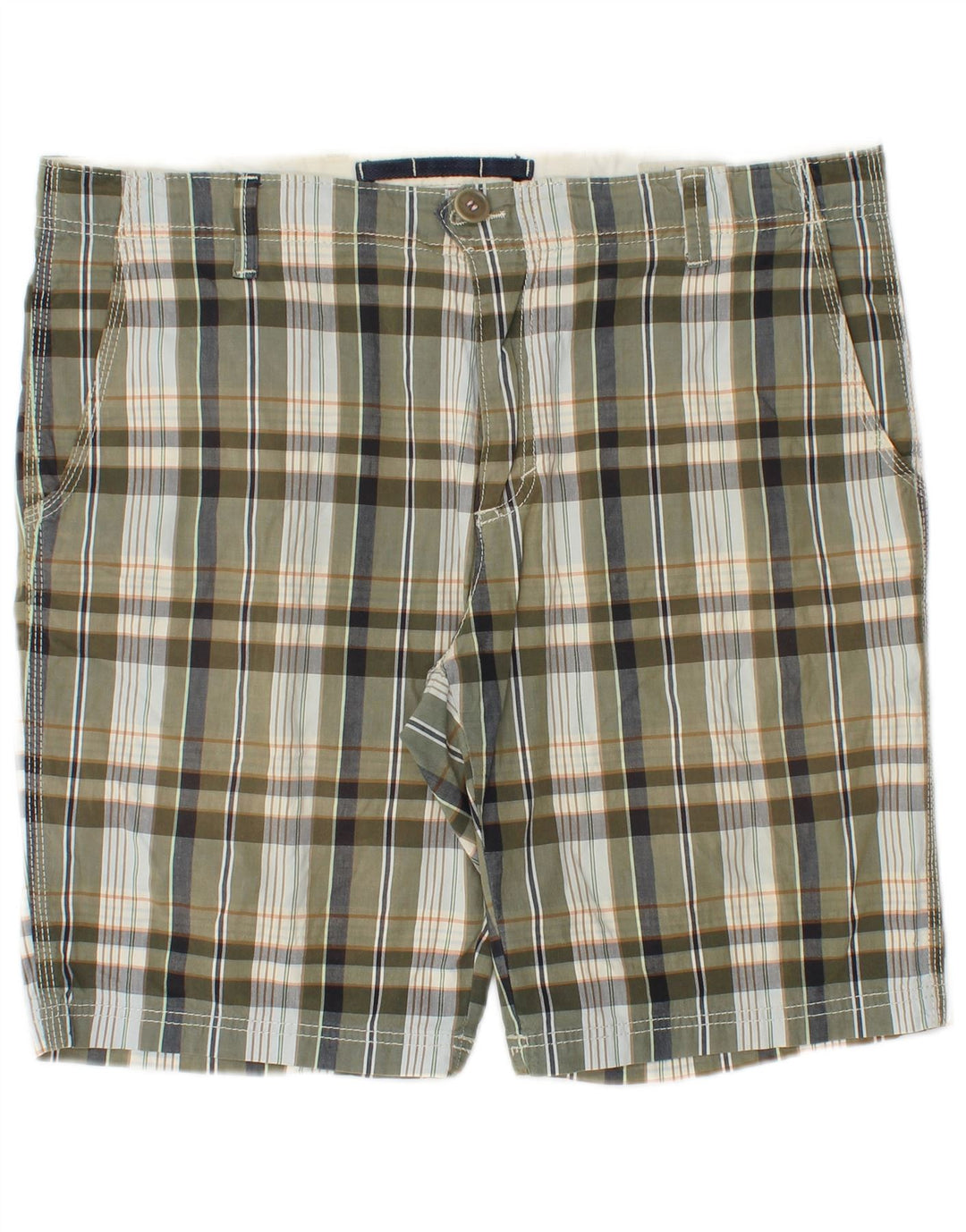 Playlife Pantalones cortos chinos para hombre W36 Large Khaki Plaid