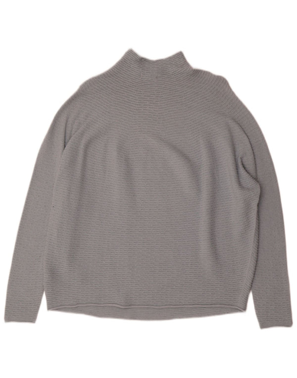 Phase Eight Suéter tipo jersey de gran tamaño con cuello de tortuga para mujer UK 44 Gris medio