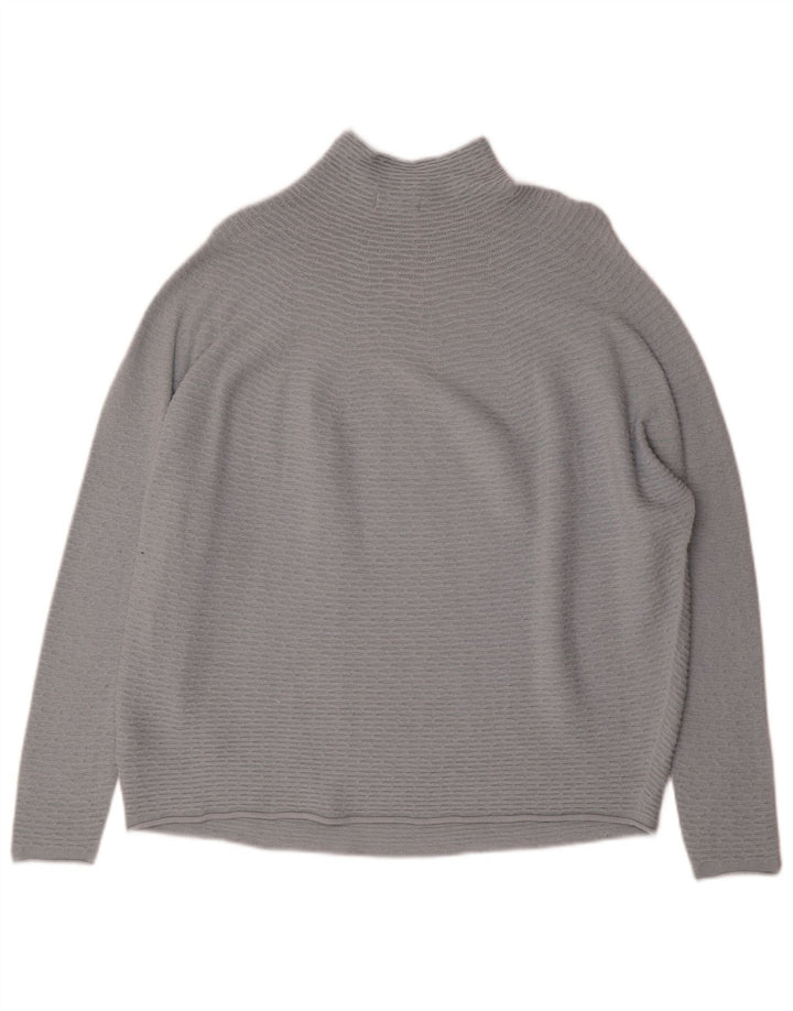 Phase Eight Suéter tipo jersey de gran tamaño con cuello de tortuga para mujer UK 44 Gris medio