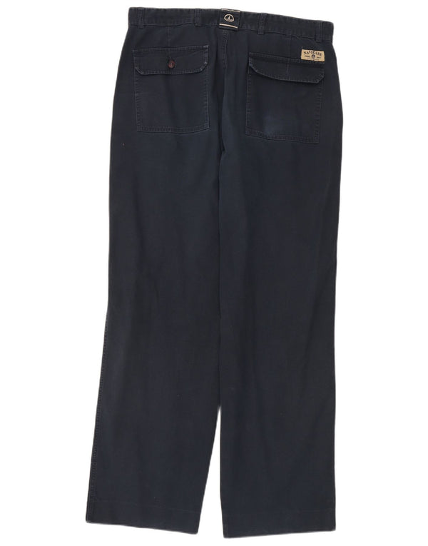 Navigare Pantalón chino recto para hombre IT 52 XL W34 L32 Algodón azul marino