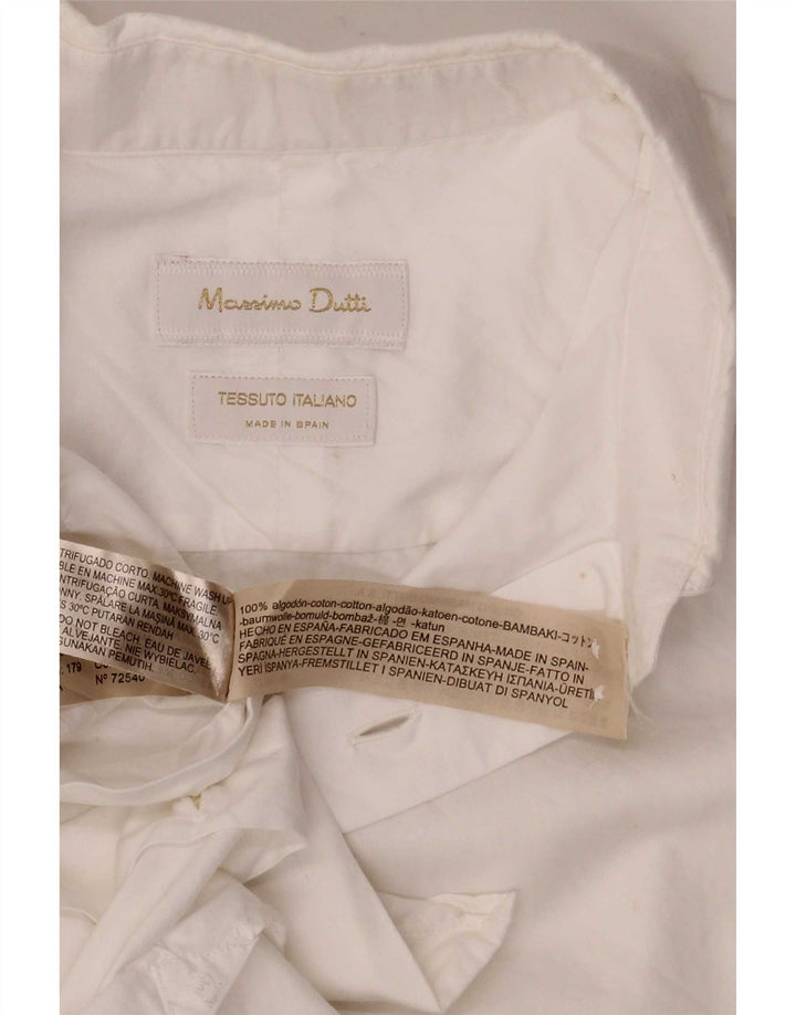 Camisa Massimo Dutti Hombre Mediana Blanca Algodón