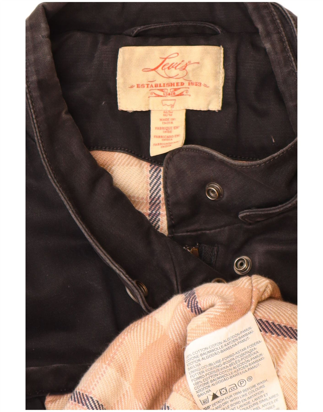 Levi's Chaqueta utilitaria para mujer UK 12 Mediana Algodón negro