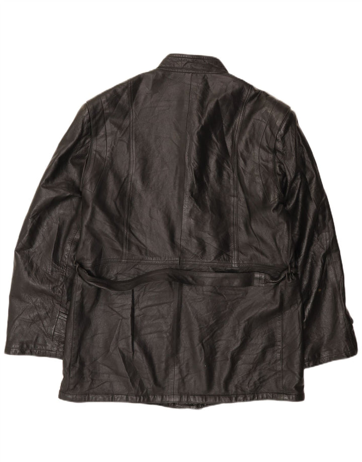 Indios Chaqueta de cuero para hombre IT 52 XL Cuero negro
