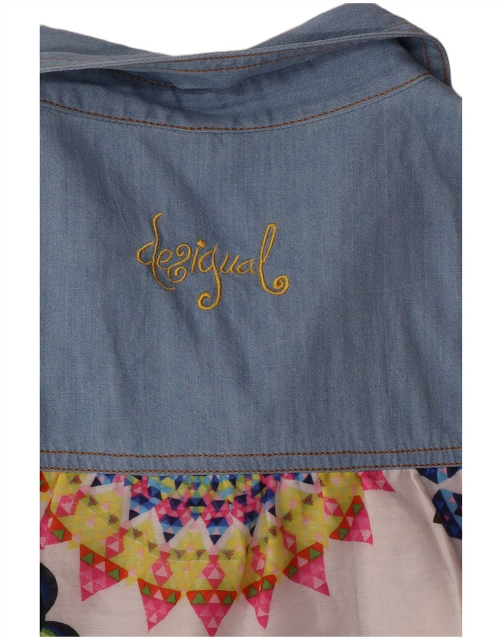 Desigual Blusa camisera gráfica para mujer Reino Unido 44 Grande Multicolor Floral