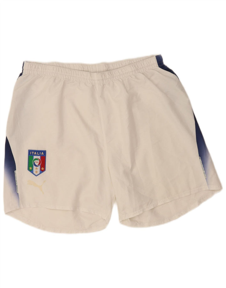Puma Shorts deportivos gráficos para hombre XL Poliéster con bloques de color blanco