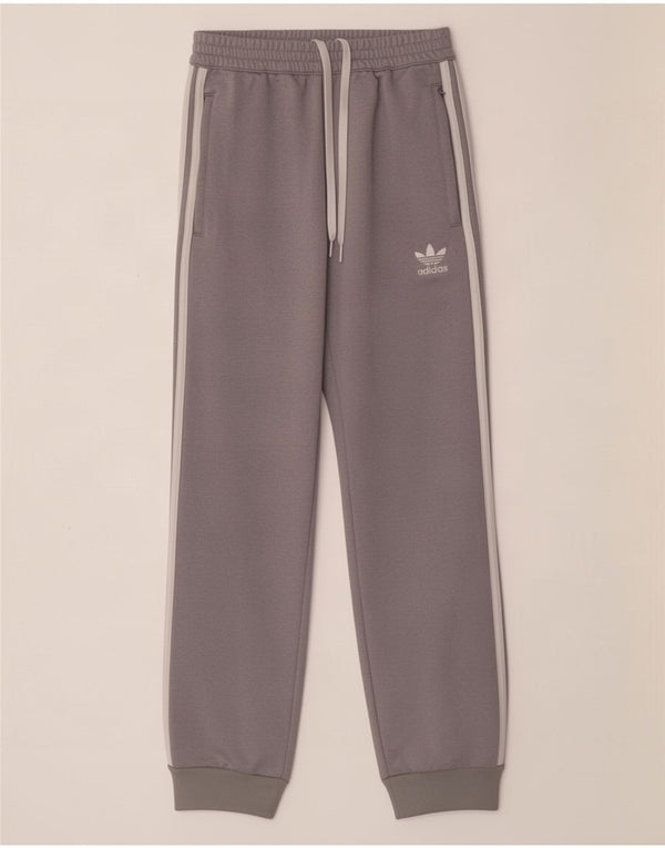 Adidas Mens Tracksuit Trousers Joggers Small Grey Polyester