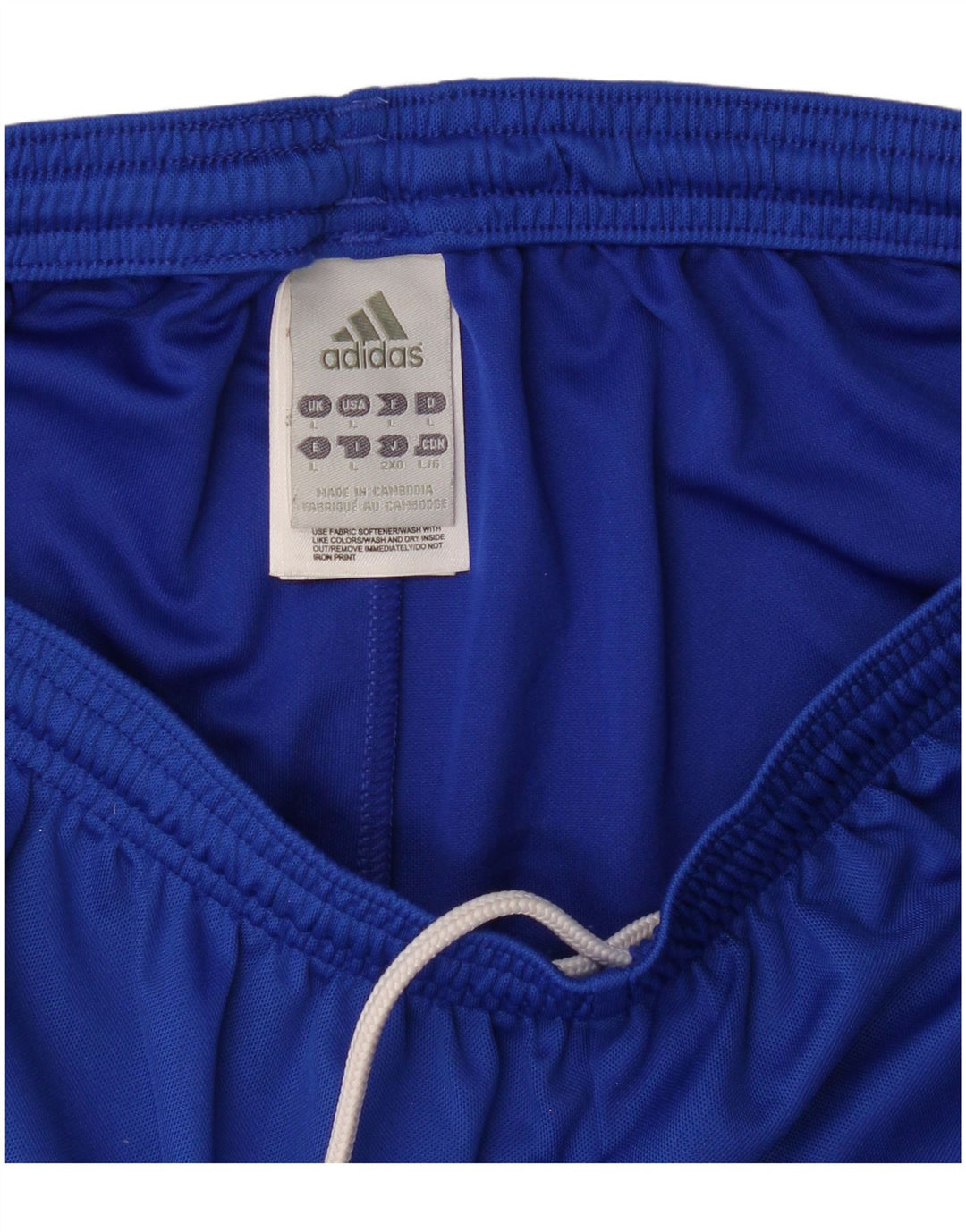 Adidas - Pantalones cortos deportivos para hombre, poliéster azul grande