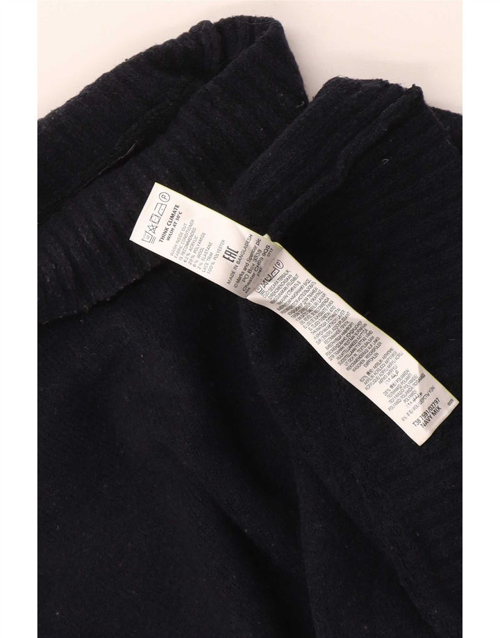 Marks & Spencer Suéter tipo jersey con cuello vuelto para mujer UK 44 Azul marino mediano