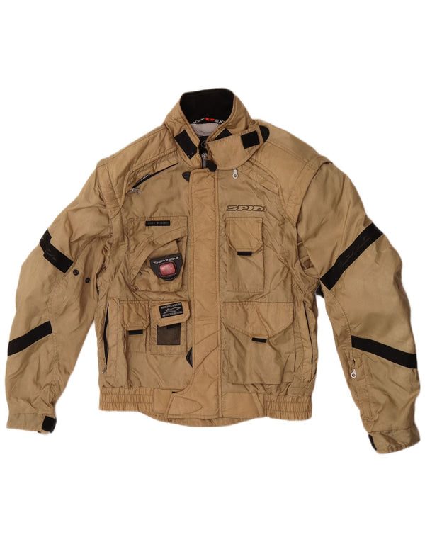 Spidi Mens Racer Jacket UK 38 Medium Beige Colorblock Poliamida