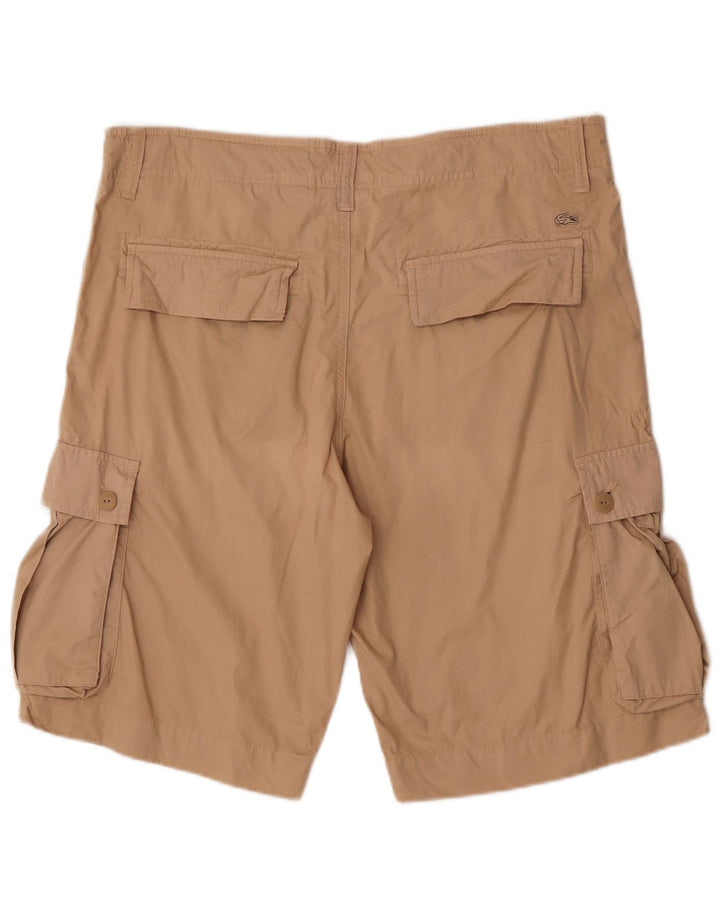 Pantalones cortos tipo cargo para hombre Lacoste Talla 44 Grande W34 Algodón beige