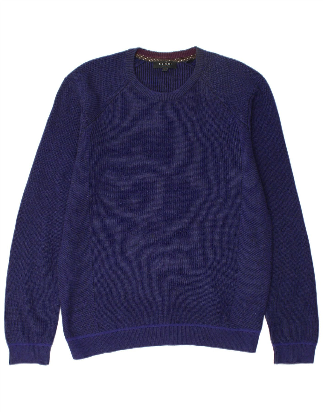 Ted Baker - Jersey de cuello redondo para hombre, talla 4, poliéster azul marino grande