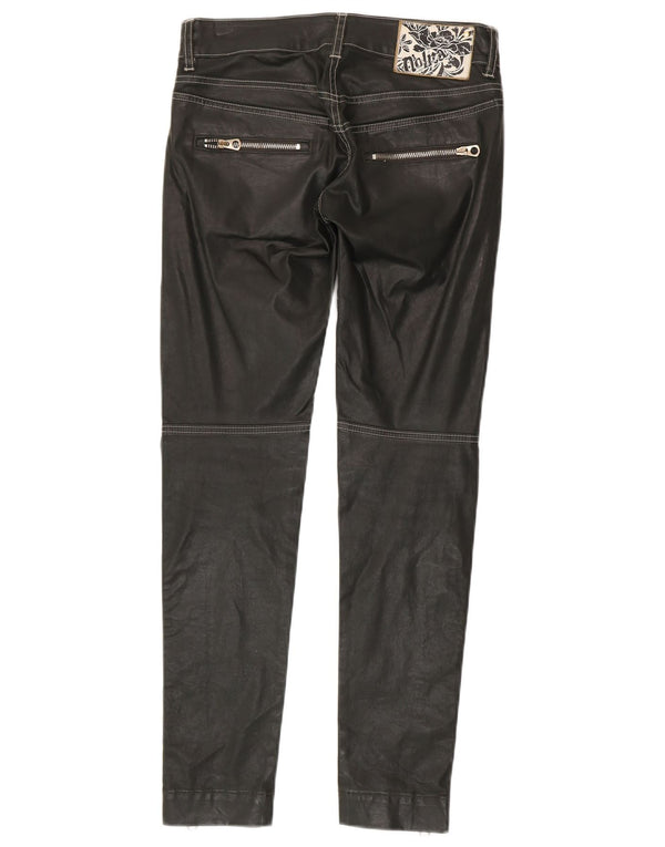Nolita Pantalones informales ajustados encerados para mujer W27 L30 Algodón gris