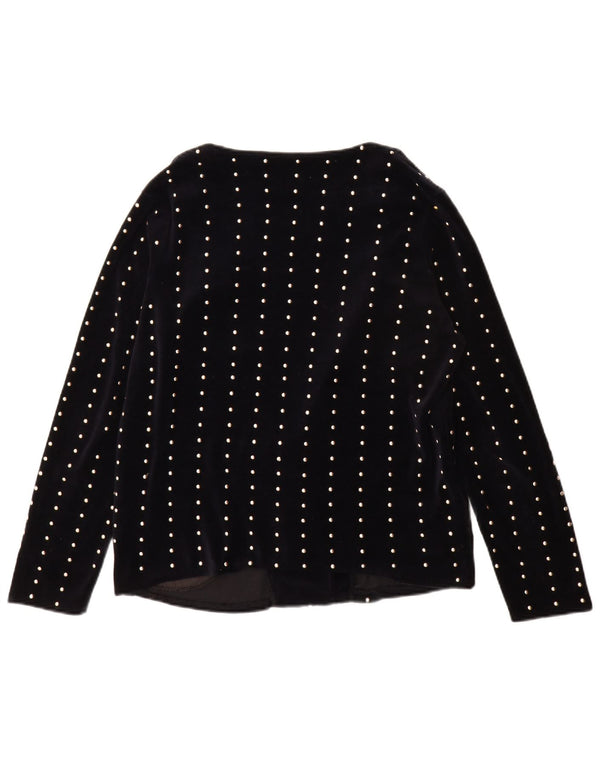 Zara Mujer Trafaluc 1 Botón Blazer Chaqueta UK 44 Mediano Azul Marino Manchado