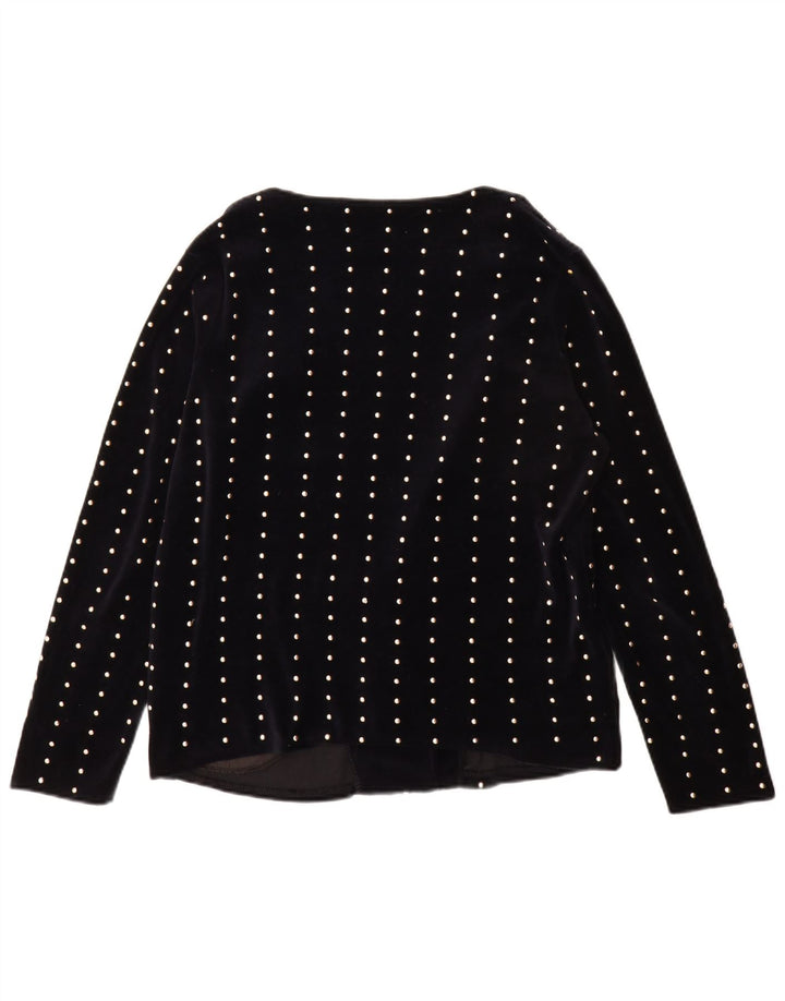 Zara Mujer Trafaluc 1 Botón Blazer Chaqueta UK 44 Mediano Azul Marino Manchado
