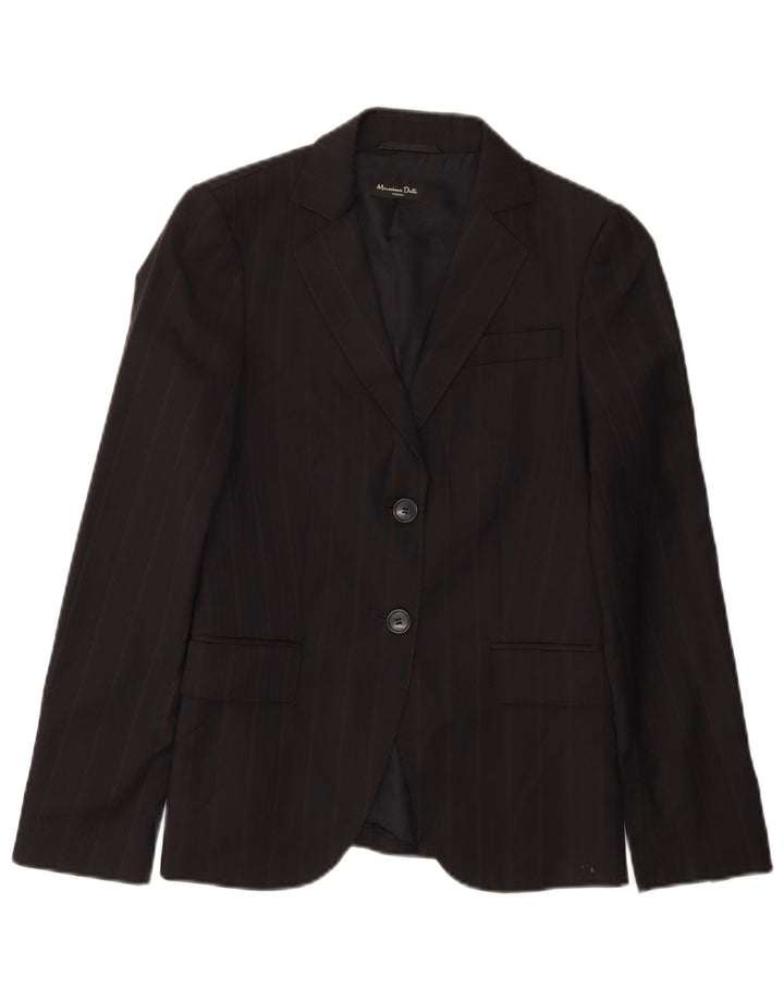 Massimo Dutti Chaqueta Blazer De 2 Botones Mujer EU 36 XS Lana Rayas Negras