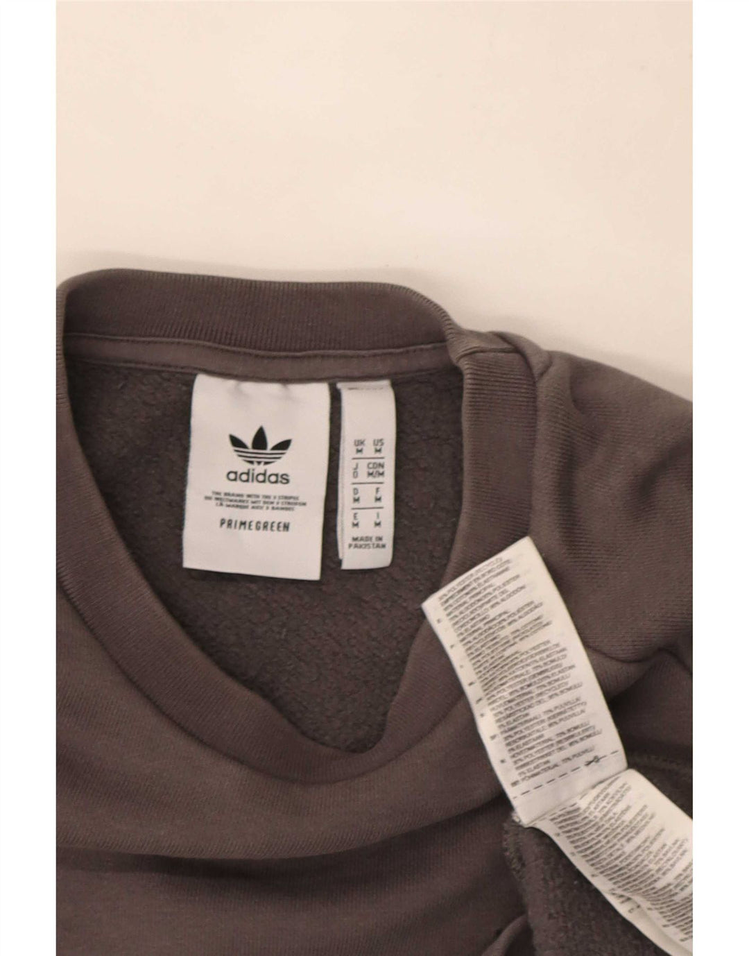 Adidas Hombre Sudadera Jumper Gris Medio Algodón