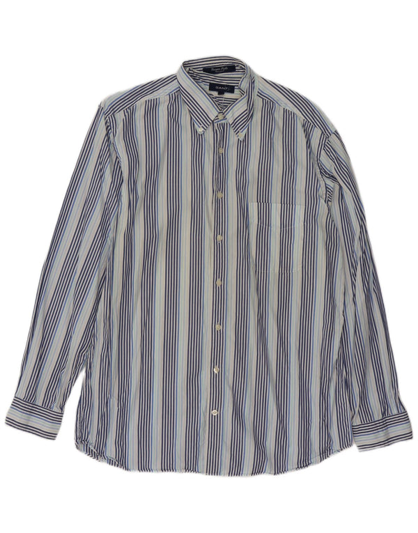 Camisa Gant Georgica De Popelina De Corte Regular De Algodón A Rayas Azul Grande |